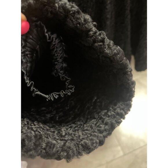 N.L Kaplan Women’s Black Persian Lambswool & Fur Bolero jacket Size M - Picture 13 of 15